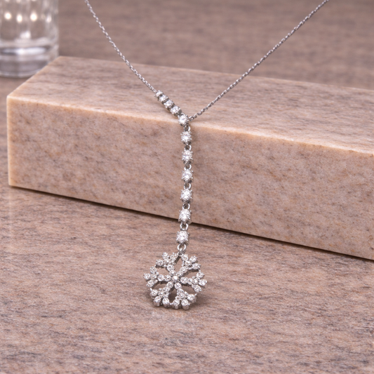 LUMEN • Snowflake Cascade Kolye 925 Gümüş